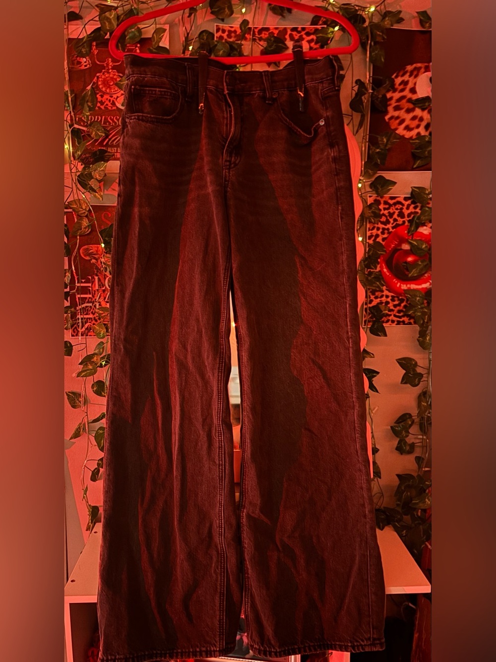 American Eagle Outfitters Black Wide-Leg Jeans